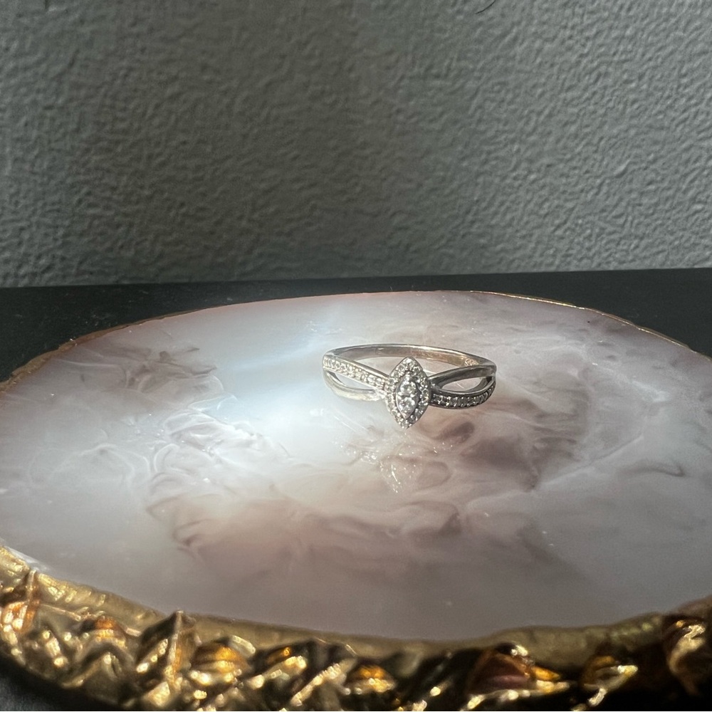Real Diamond and Sterling Silver Ring MAKE AN OFFER